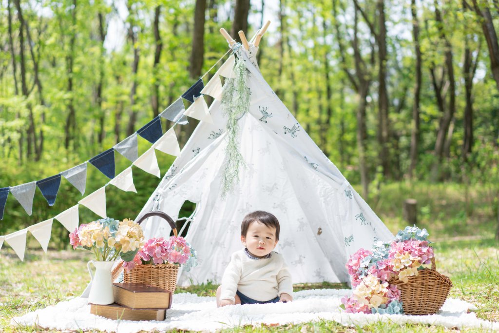 大きい割引 キッズテント 子ども ピクニック 室内 写真 月齢フォト